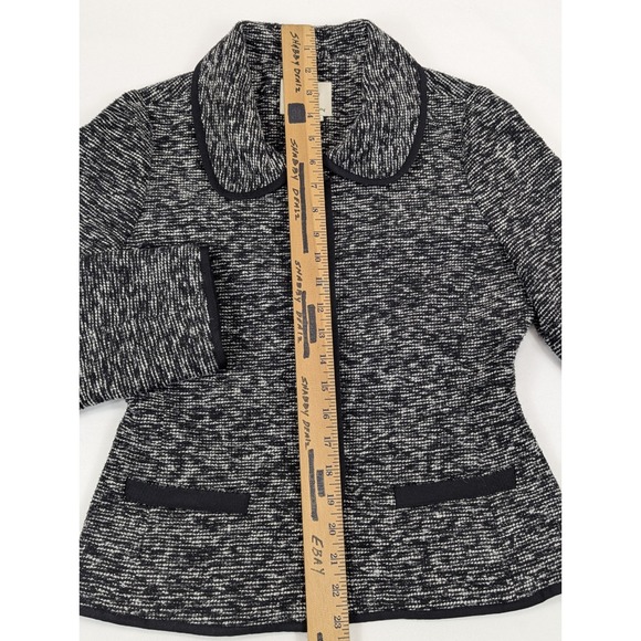 Kate Spade Tweed Button Up Jacket Blazer‎ Size 0 Womans Coat Black Gray - Picture 8 of 10